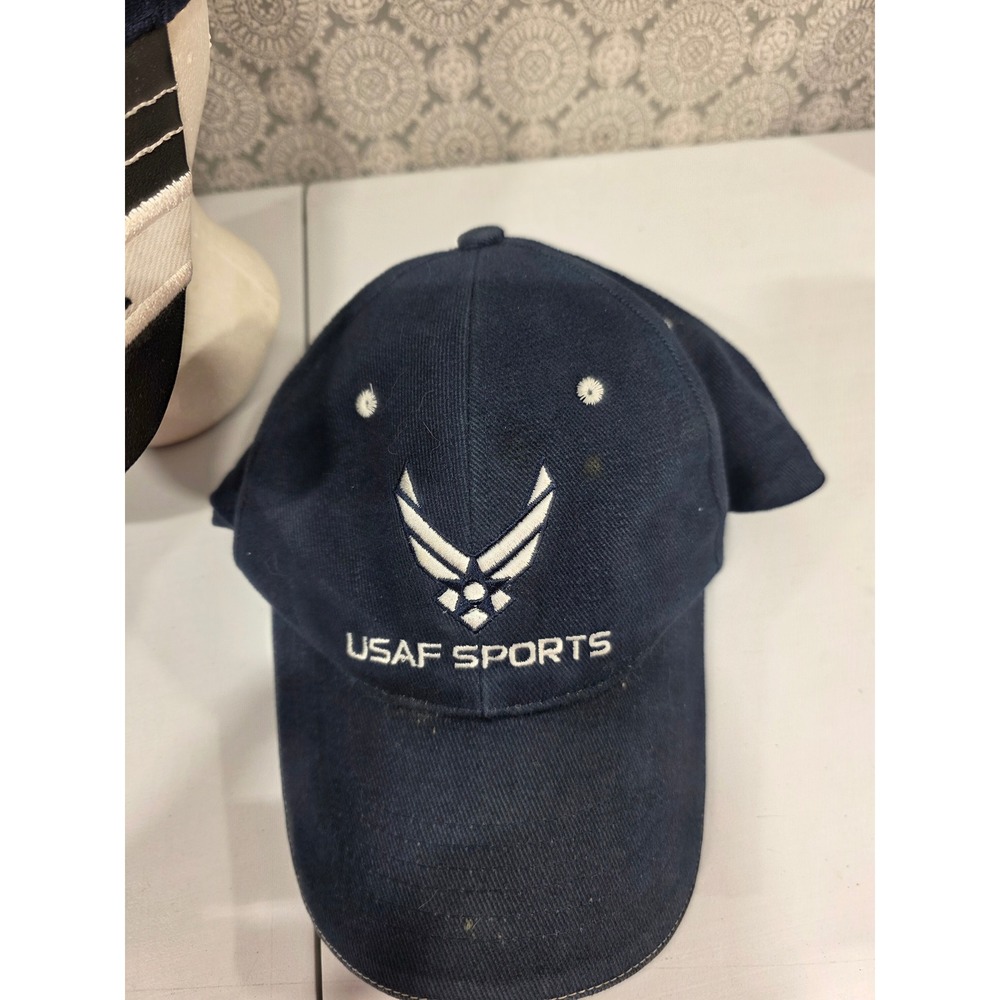 US Air Force Military Embroidered Baseball Cap‎ Hat Lot of 3 Navy - Picture 3 of 13